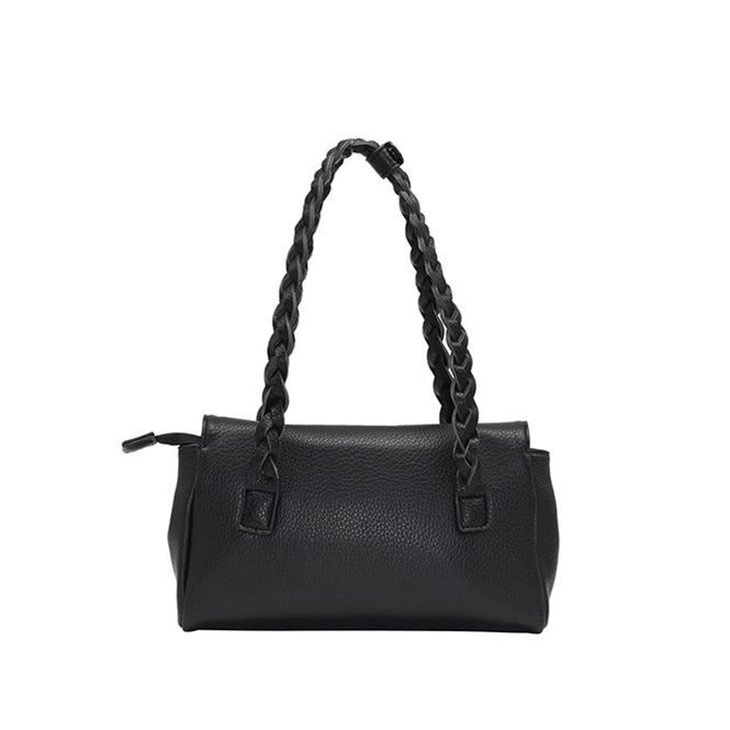 Huvudbild Holly låg shopper - svart väska i imitationsskinn ...