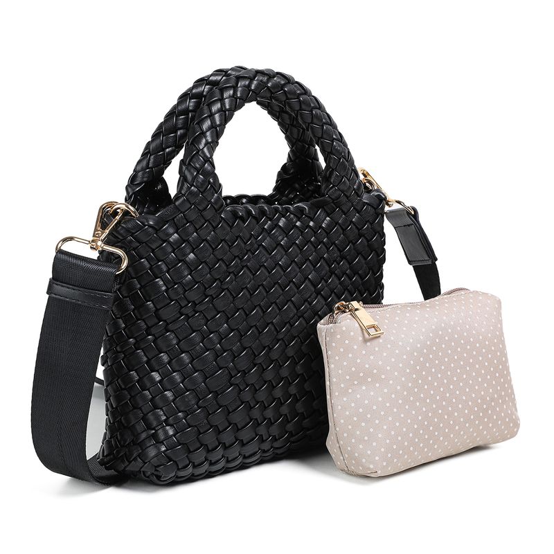 EDDA flätad miniväska - svart