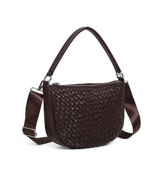 Huvudbild Harriet liten flätad bag brun - stilren väska i ...