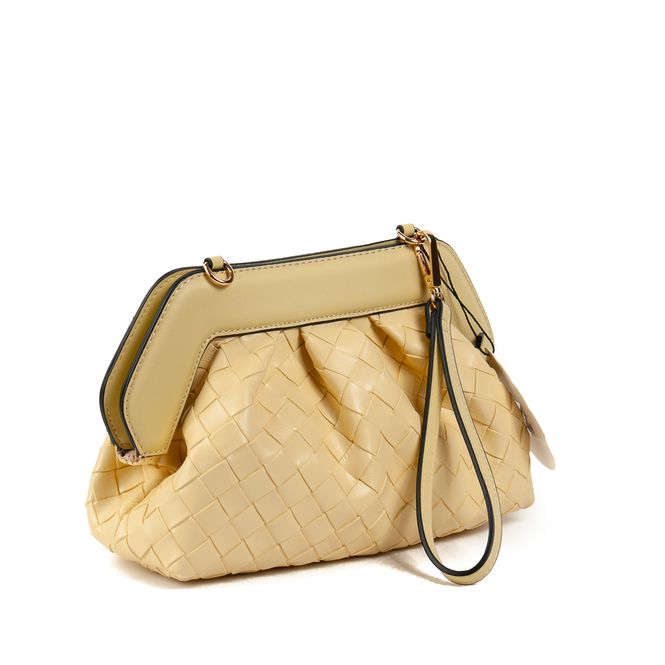 Huvudbild Indi flätad clutch - gul - elegant och tidlös ...