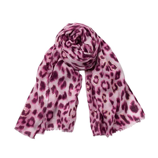 Huvudbild Halsduk med leopardtryck - rosa
