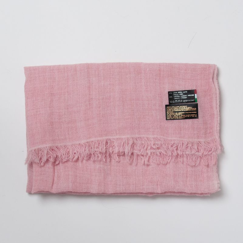 Ull/viskos vävd sjal - ljus rosa