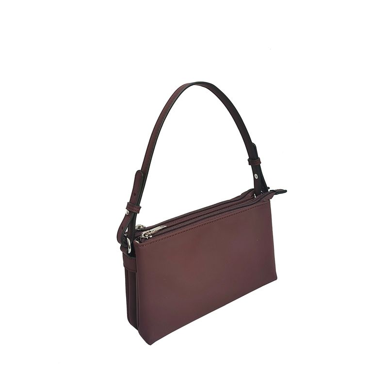 Harper clutch burgunder - stilren liten väska med avtagbara remmar