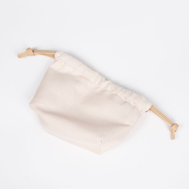 Liten dragskopåse till väska beige