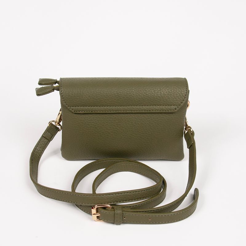 DANIELLE clutch olivengrønn i imitert skinn