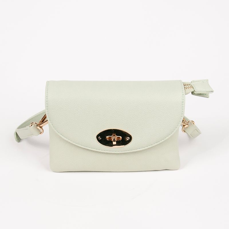 DANIELLE clutch lys grønn i imitert skinn