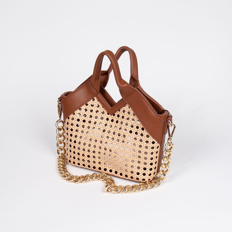 Izra liten shopper - cognac - lett og elegant veske