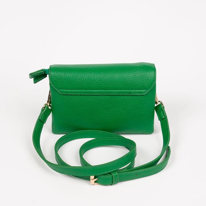 Huvudbild DANIELLE clutch stark grön i imiterat skinn