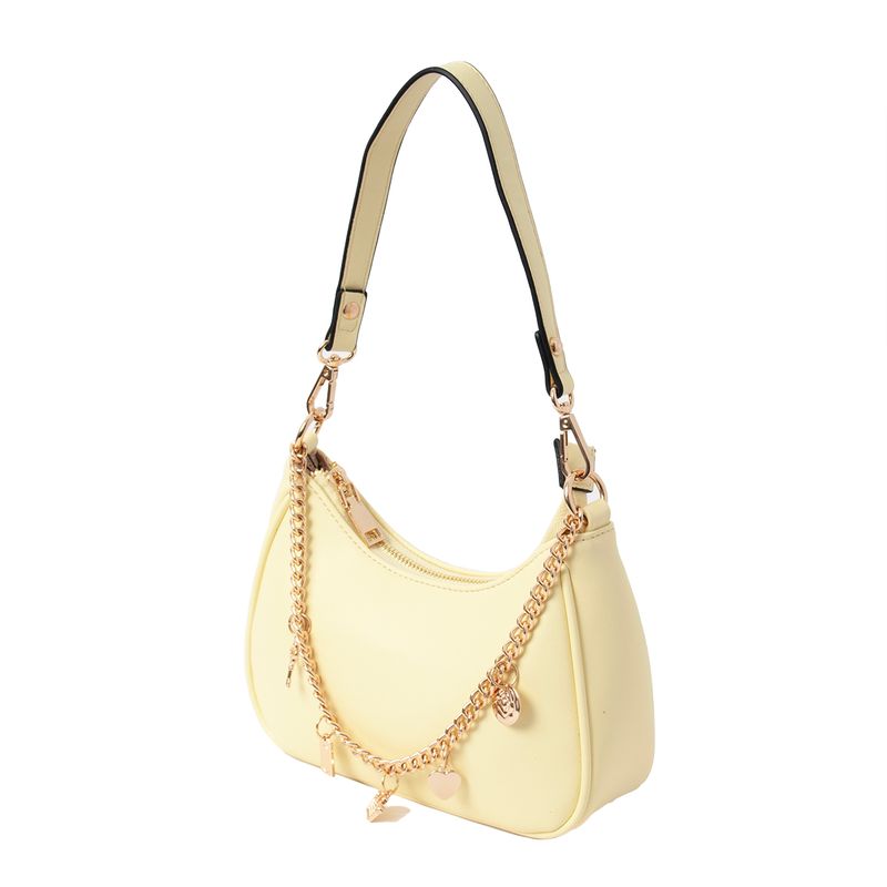 FIE Clutch med charmslenke - lys gul