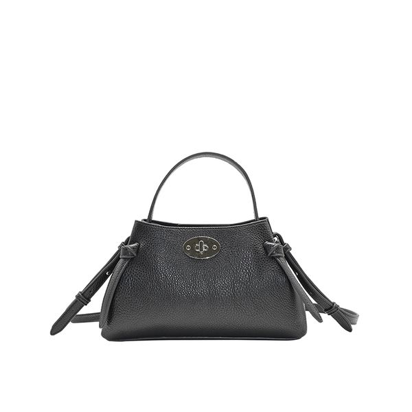 Huvudbild Hermine Svart väska i imitationsskinn med vridlås ...