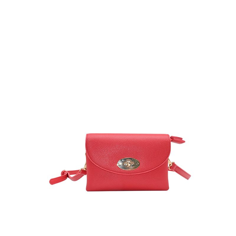 DANIELLE clutch rød i imitert skinn