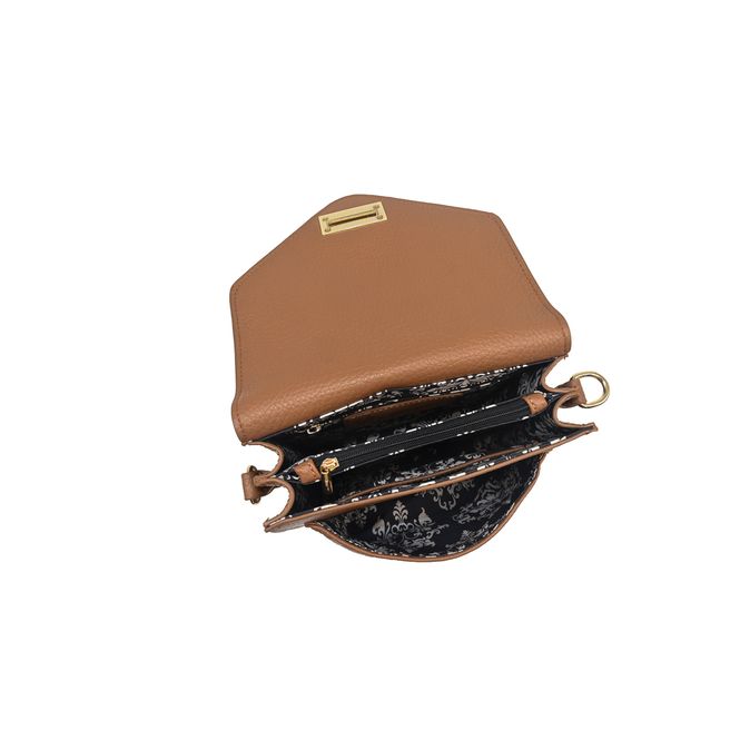 Huvudbild DUBLIN clutch med clipslås - konjak