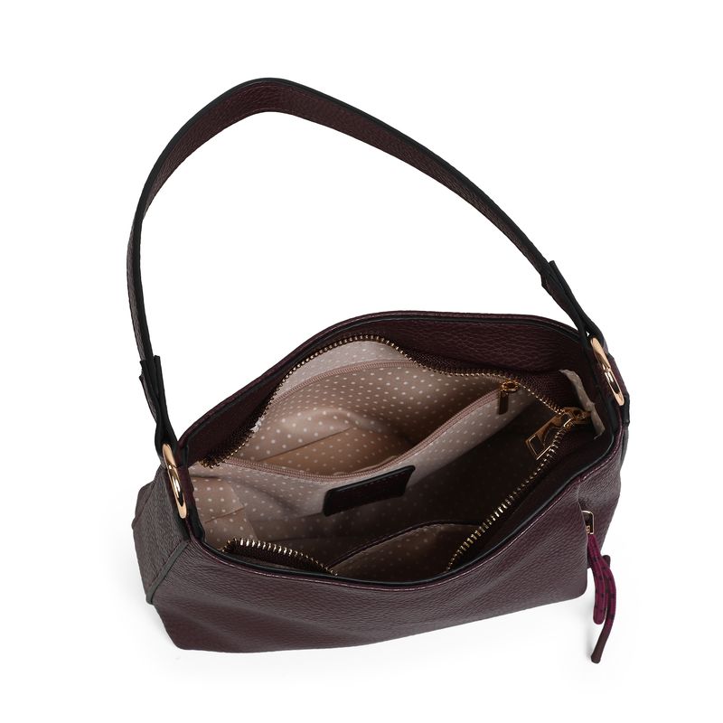 Himalaya soft bag burgunder - mjuk och elegant väska i imitationsskinn