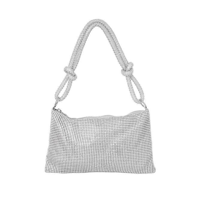 Hovedbilde Selskapsveske med knyting - sølv