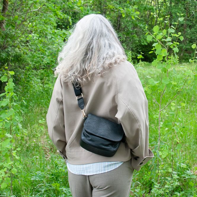 Huvudbild LEXI clutch i läder - svart