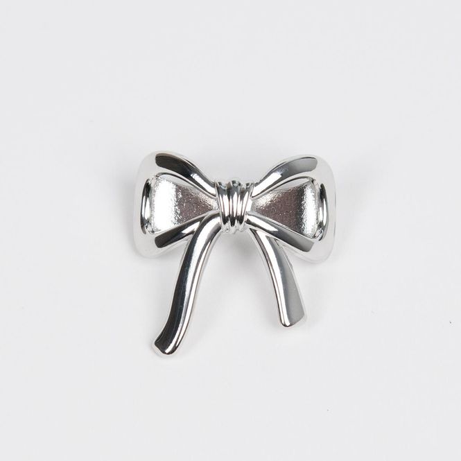 Huvudbild Scarf ring rosett silverfärgad