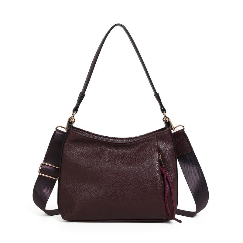 Himalaya soft bag burgunder - mjuk och elegant väska i imitationsskinn