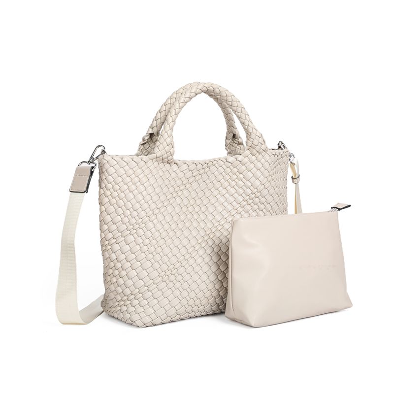 BILLIE flettet håndveske - beige