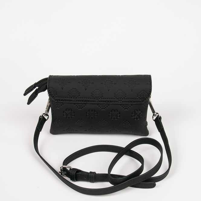 Huvudbild DANIELLE clutch med präglat mönster svart ...
