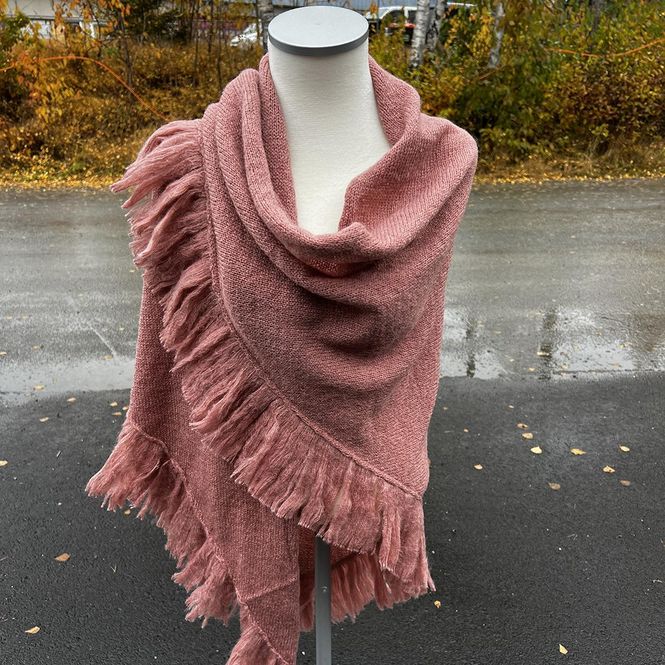 Huvudbild Sjal i mohairmix - puderrosa