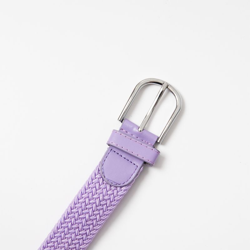 Stickat skärp, silver - lavendel