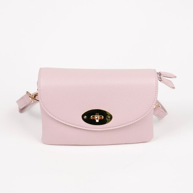 Huvudbild DANIELLE clutch puderrosa i imiterat skinn