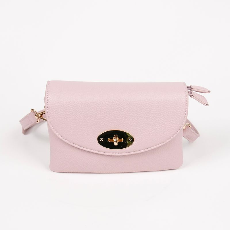 DANIELLE clutch pudderrosa i imitert skinn