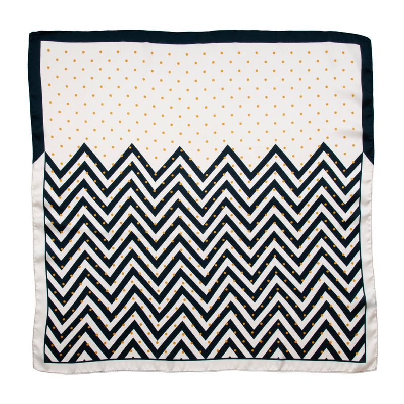 Liten halsduk med zikk zakk mönster - svart